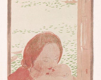 Mary Cassatt | Zwangerschap | Moederschapskunst | Impressionistische print | Ouderlijke liefde | Kunstafdruk | Beroemd schilderij