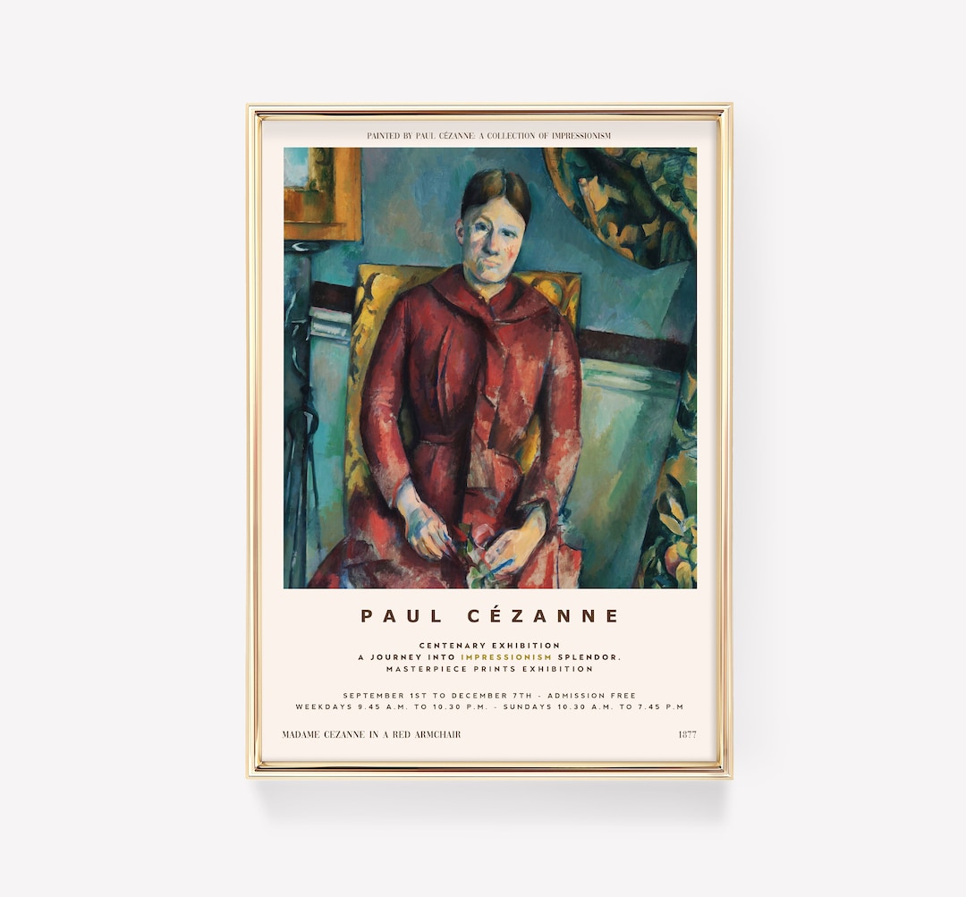 Paul Cezanne Poster | Paul Cezanne Print | Minimalist Art Print ...