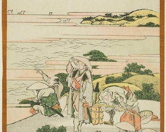 Utagawa Hiroshige | The Fifty-three Stations | Tōkaidō Shirasuka | Japanese Art | Vintage Print | Wall Decor