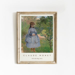 Claude Monet Prints | Girl With Dog (1873) | Monet Exhibition Print ...