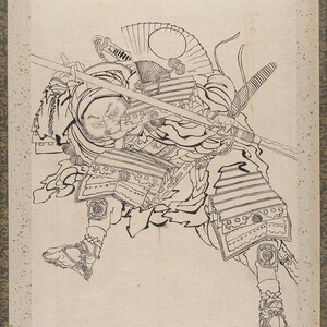 Warrior Monk | Benkei | Gojo Bridge Print | Vintage Painting | Samurai Art | Tsukioka Yoshitoshi