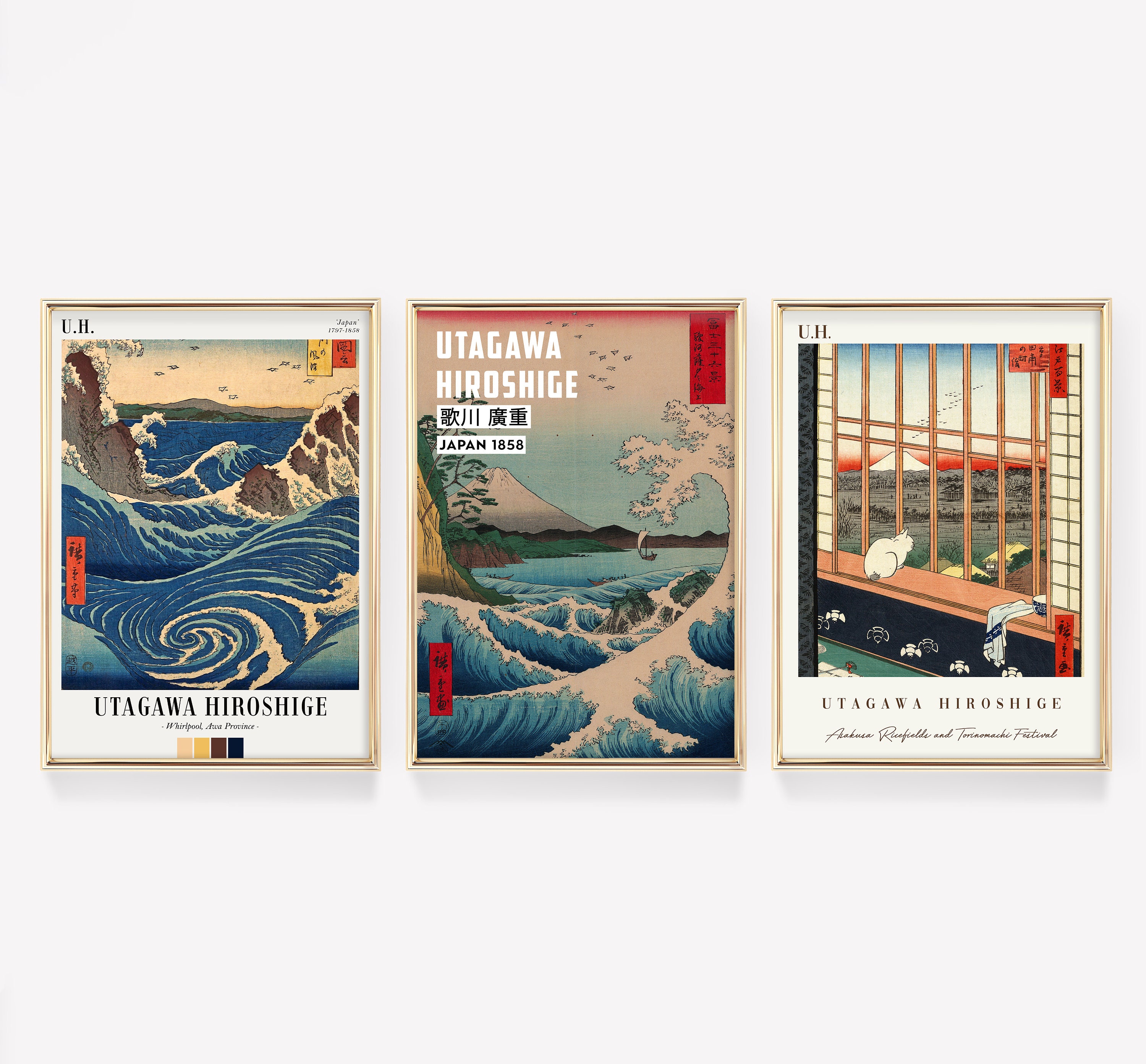 FROM TOP POSTER SET 3枚組　EXHIBITION Japanese Art Set of 3 Poster | Exhibition Print | Museum Wall Art