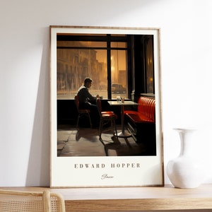 Stasis Painting | Edward Hopper | Stasis Poster | Mid Century Modern | Art Nouveau | Home Decor