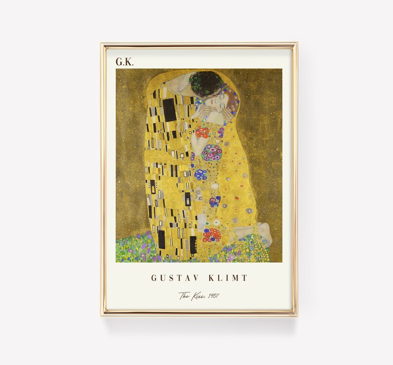 Gustav Klimt Art Print | the Kiss Art Print | Art Nouveau Print ...