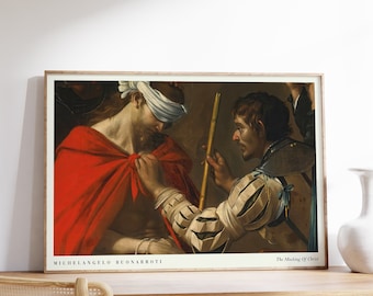 Michelangelo Art Print | The Mocking Of Christ | Exhibition Poster | Modern Wall Art