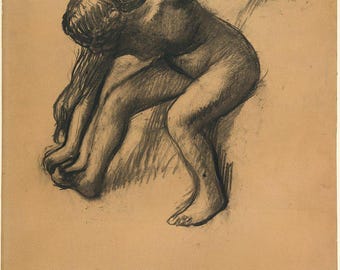 Edgar Degas Poster | Naked Woman Print | Fine Art Reproduction | Vintage Dexterity Print