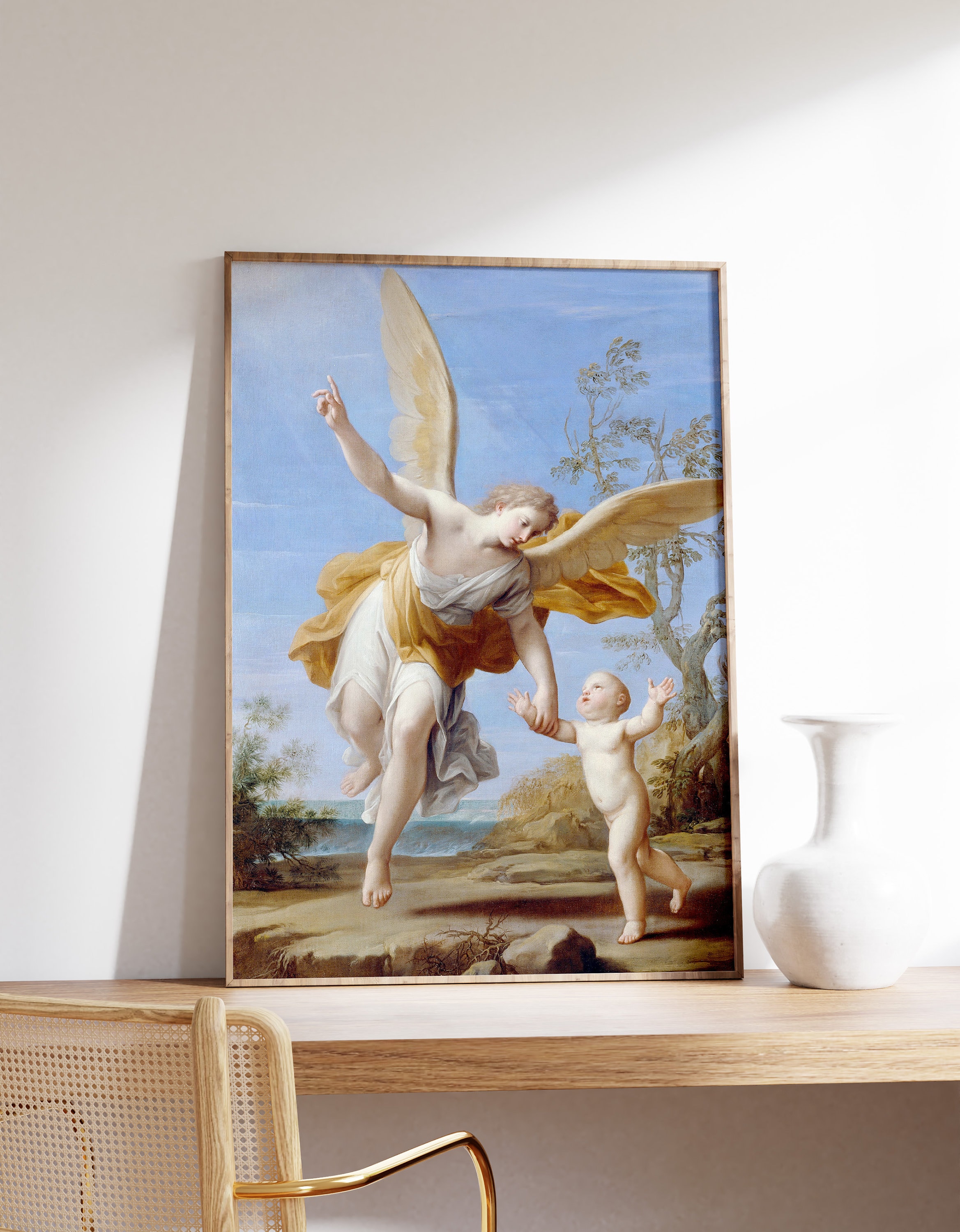 Marcantonio - The Guardian Angel (1716) | Vintage Poster | Baroque