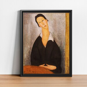 Premium Framed Canvas Amedeo Modigliani Portrait Vintage Painting Canvas Wall Art Home Decor image 6