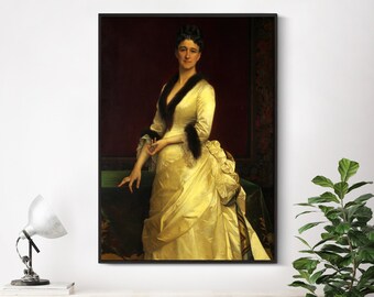 Alexandre Cabanel - Catharine Lorillard Wolfe (1876) - Vintage Antique Painting Home Bedroom Bathroom Woman Decor Poster Print Wall Art Gift