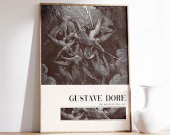 The Mouth of Hell - Gustave Dore Print, Wall Art, Dante, Wall Decor, Renaissance, Inferno, Paradise Lost, Gothic Art, Exhibition Poster