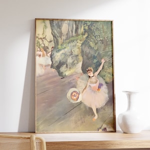Dancer With A Bouquet Of Flowers The Star Of The Ballet By Edgar Degas | Famous French Painter Art Print | Vintage Painting | Degas Print