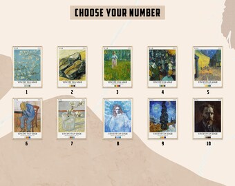 Grafika artystyczna Van Gogha | Plakat wystawowy | Plakat Van Gogha | Sztuka ścienna z czaszką | Sztuka gotycka | Plakat wystawowy muzealny | Styl mid-century modern