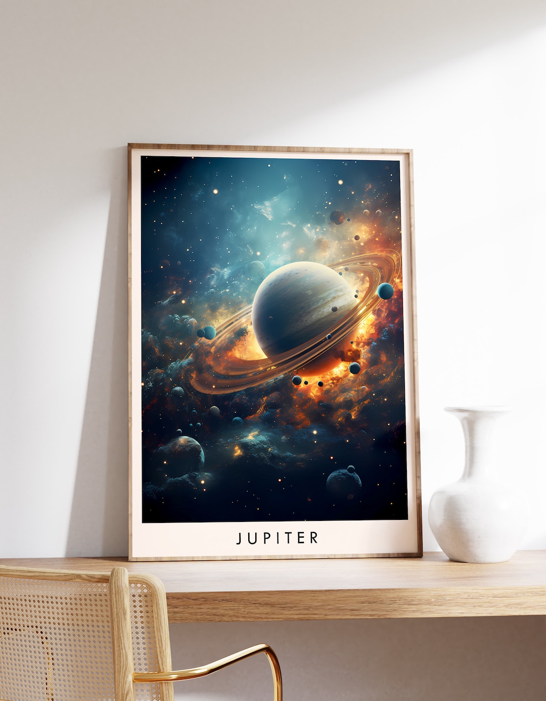 Vintage Jupiter Galaxy Poster | Outer Space Art | Astronomy Wall Art ...