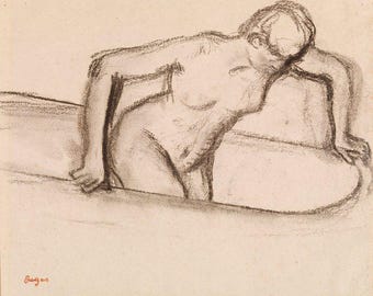 Edgar Degas | Woman Getting Out | Bath Poster | Vintage Art | Impressionist Print | Fine Art Decor