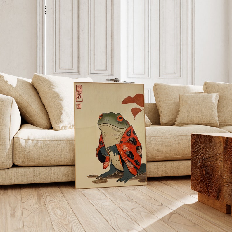 Matsumoto Hoji Print | Japanese Poster | Frog Wall Art | Vintage Art ...