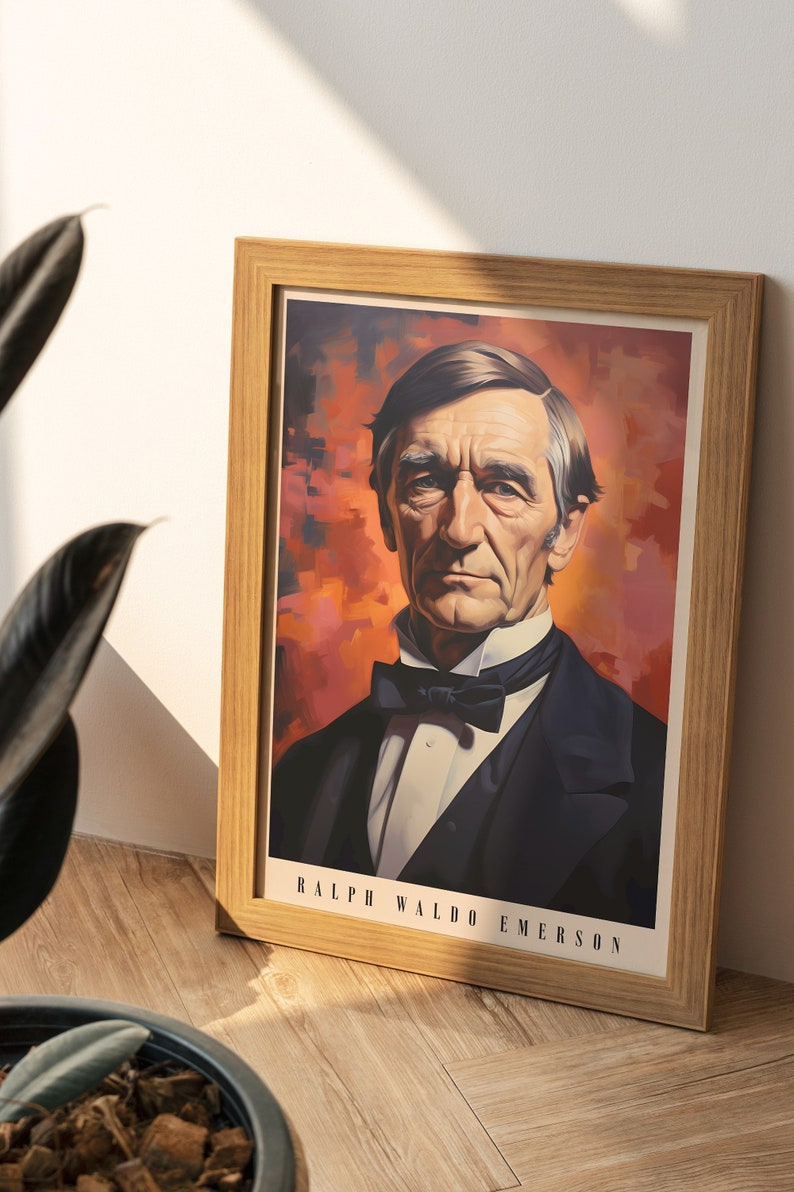 Ralph Waldo Emerson Poster | Autor Print | Ralph Waldo Emerson Poster | Literatur Dekor | Buch Kunstdruck | Wohndekor Bild 9