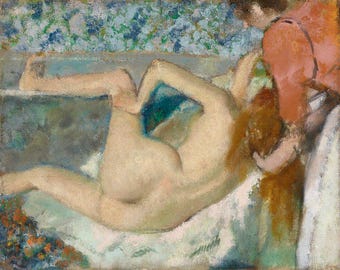 Edgar Degas The Tub | Vintage Painting | Classic Art Print | Impressionist Bath Scene | Wall Decor Print