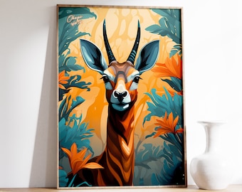 Okapi Art Print - Extra Large Wall Art of Okapi / Safari Animal