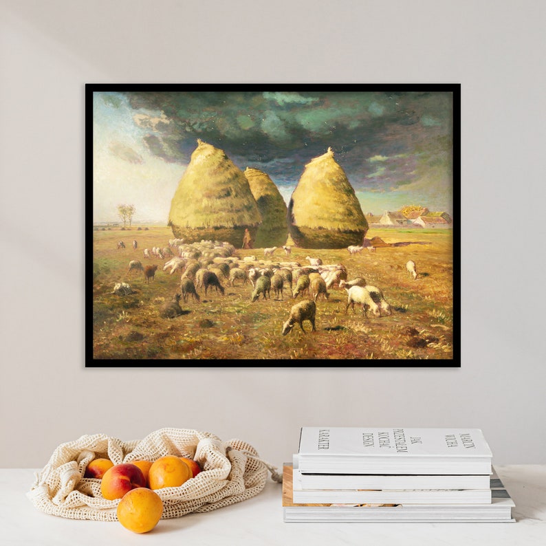 Jeanfrancois Millet Haystacks Autumn 1874 Reproduction Etsy
