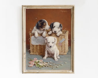 Dog Wall Art | Dog Portrait | Dog Painting | Dog Framed Print | Dog Artwork | Antique Poster | Dog Canvas | Home Decor | Gift