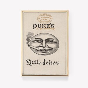 Vintage Joker Kunst | Herzogs Joker Karte | Antiker Spielkarte Druck | Klassische Joker Wandkunst