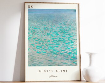 Gustav Klimt - Attersee | Exhibition Poster | Gustav Klimt Wall Art | Art Nouveau Wall Decor | Modern Art | Nature Wall Art | Minimal Decor
