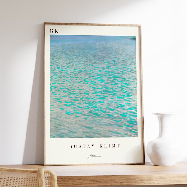 Gustav Klimt - Attersee | Exhibition Poster | Gustav Klimt Wall Art | Art Nouveau Wall Decor | Modern Art | Nature Wall Art | Minimal Decor