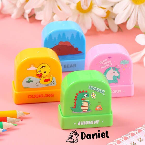 Name Stamp Custom Name Stamp for Clothing Kids Personalized Name Stamp  Clothing Stamp Waterproof 6 Sticker Patterm 20 Icons
