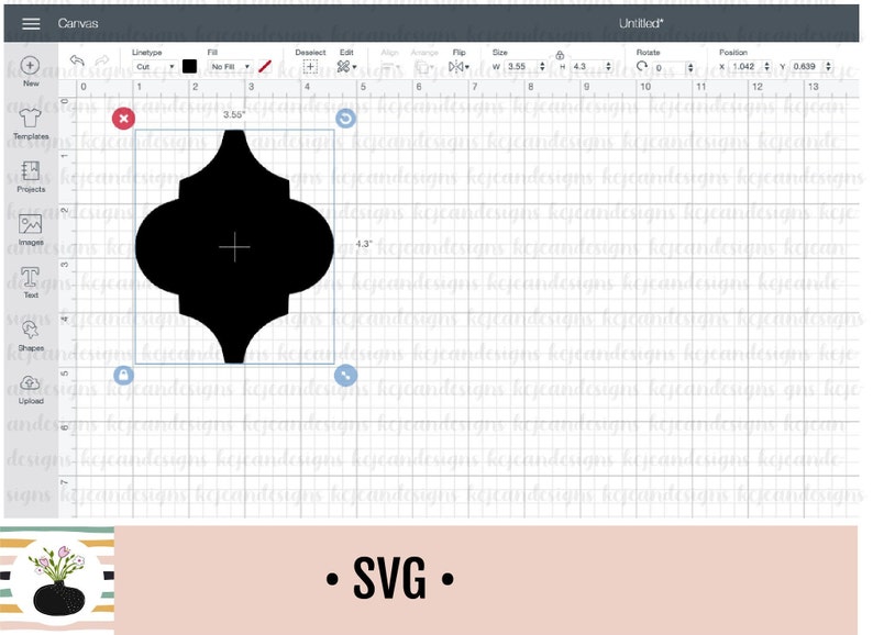 Download Tile Ornament SVG Template // Satori Arabesque Template ...