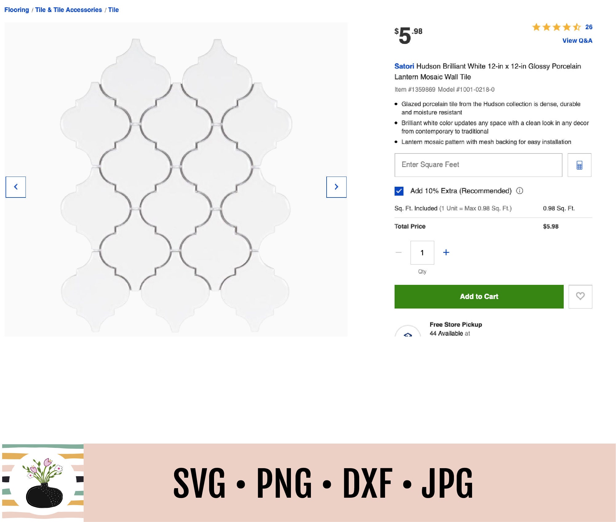 Free Free 236 Home Depot Arabesque Tile Svg SVG PNG EPS DXF File