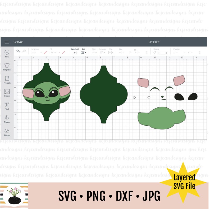 Lowes Tile SVG File // Tile Ornament SVG // Baby Yoda The Etsy