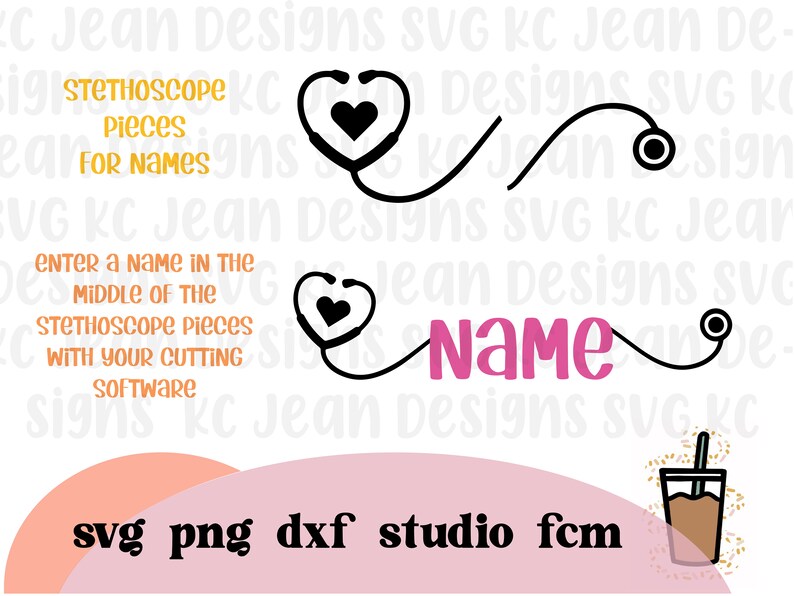 Clip Art Art Collectibles Stethoscope Svg Stethoscope Svg With Name Stethoscope Svg With Heart Stethoscope Svg Monogram Cricut Silhouette Brothers