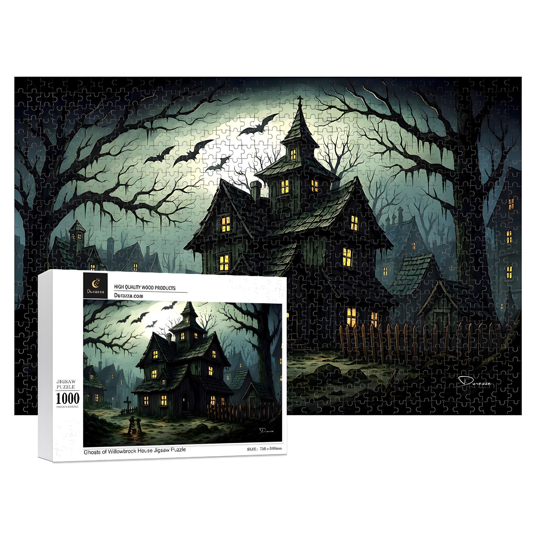 Spooky Ghost Jigsaw Puzzle 500 Piece - Whimsigoth Haunted Manor ...