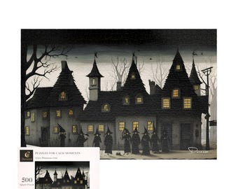 Rompecabezas de madera de brujas: 500 piezas, arte popular oculto / Reunión de aquelarres - Durazza