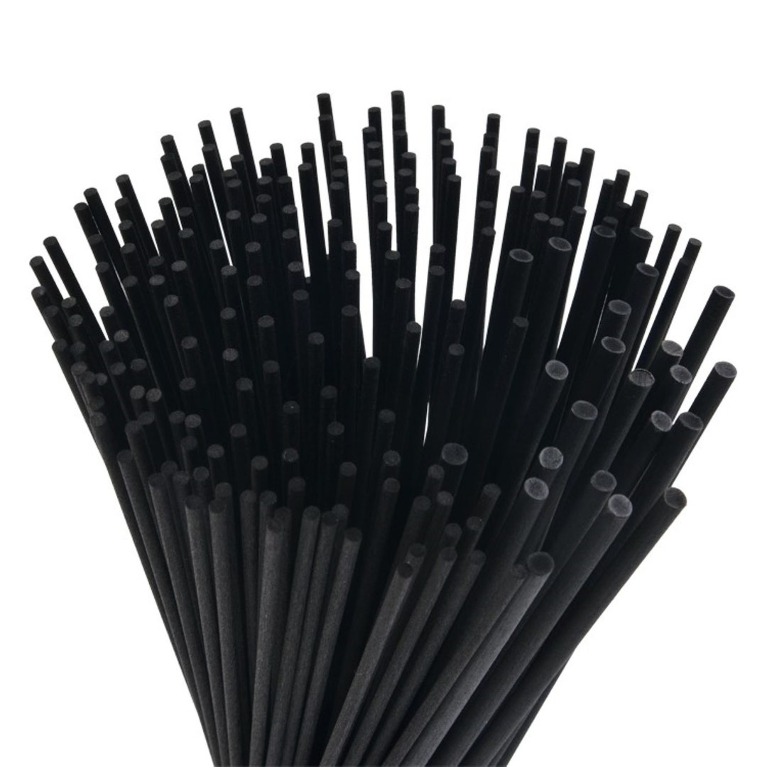 Black Diffuser Reed Sticks Cotton Fiber Unscented 12 Inch, Diffuser Home Fragrance Reeds