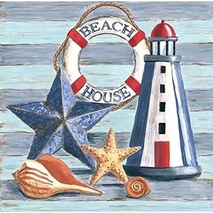 Beach House Diamond Art Kit - Diamond Painting Full Drill - 45*45- Summer Diamond Painting Kit - Diamond Dotz