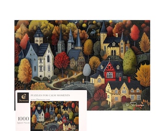 Autumn Harvest Jigsaw Puzzle - 1000 Piece Fall Landscape Scenic Country Foliage | Vermont Harvest - Durazza