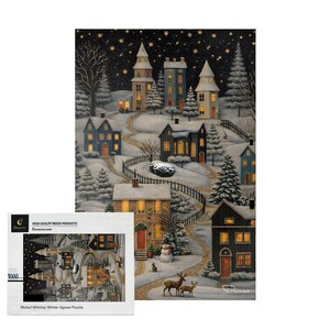 ウィンタービレッジ ジグソーパズル - 500/1000ピース 北欧