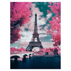 Eiffel Tower Diamond Painting Kit- 5D, Full Drill, Round Diamonds