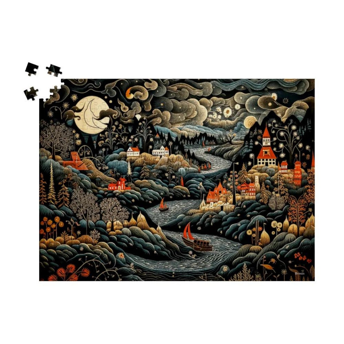 Nordic Waterways Tale Wooden Jigsaw Puzzle 1000 Pieces