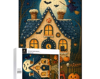 Rompecabezas de cabaña encantada de Halloween (1000 piezas) / Witchlight Hollow - Durazza