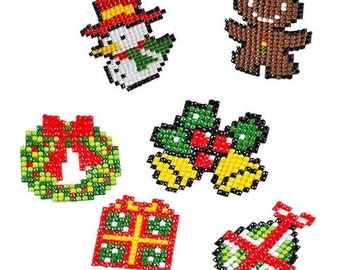 Christmas Sticker Craft Kit – Holiday 6-Pack Diamond Painting Stickers, Festive Gem Art Set