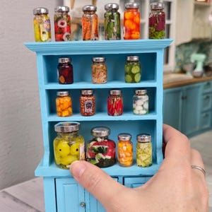 Bocaux miniatures de conserves à l'échelle 1/12 pour maison de poupée, légumes miniatures