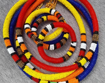 Beautifull handmade necklaces Head jewelry Beautiful African Beaded Products Custom Jewelries maasai zulu head neck jewelry set for outting