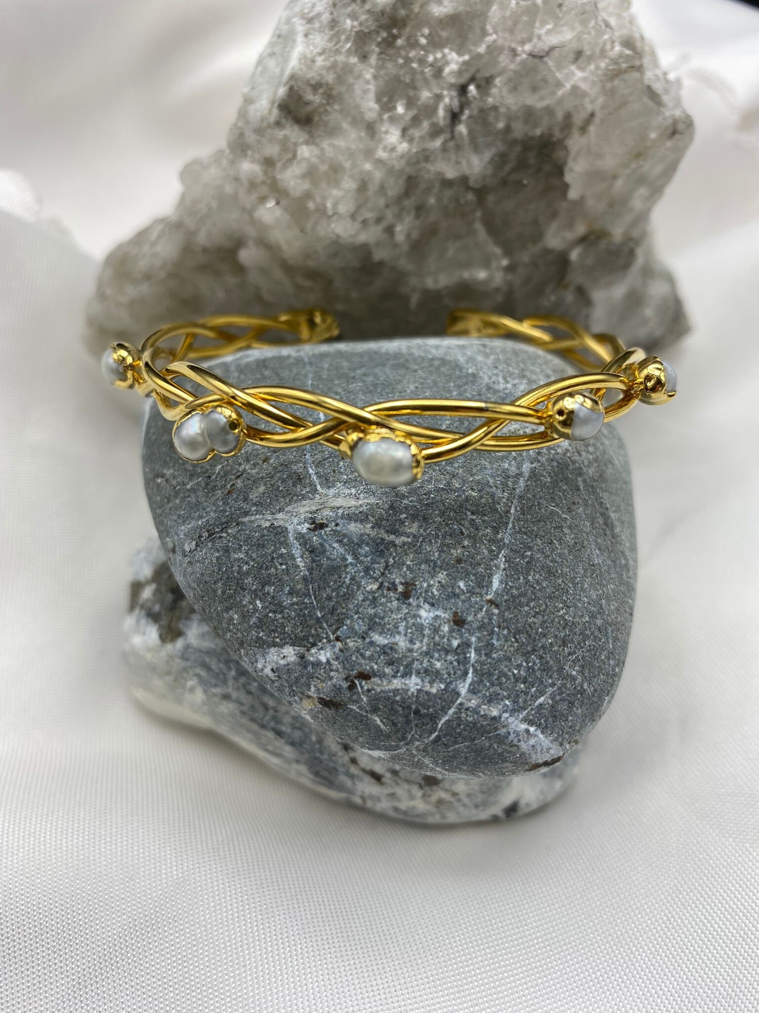 Pearl Set Jewelry Pearl Setting Pearl Settings Gold Pearl Etsy