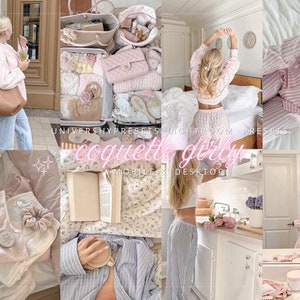 10 COQUETTE GIRLY lightroom presets mobile & desktop | Aesthetic, influencer lightroom presets | High quality instagram presets + filters!