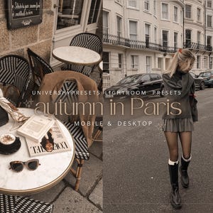 5 AUTUMN IN PARIS lightroom presets mobile & desktop | Aesthetic, influencer lightroom presets | High quality instagram presets + filters!