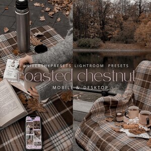 5 ROASTED CHESTNUT lightroom presets mobile & desktop | Aesthetic, influencer lightroom presets | High quality instagram presets + filters!