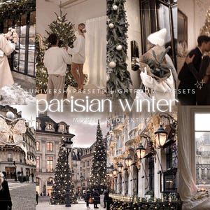 5 PARISIAN WINTER lightroom presets mobile & desktop | Aesthetic, influencer lightroom presets | High quality instagram presets + filters!