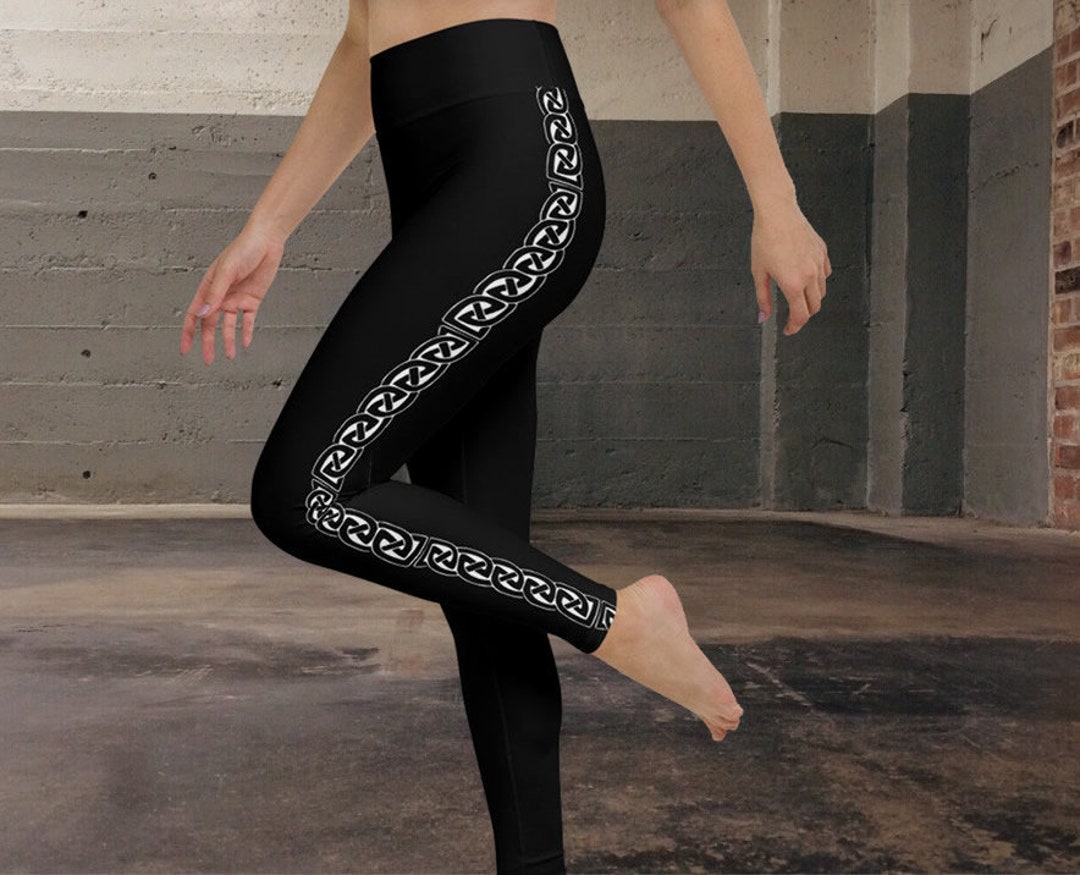 Celtic Border Yoga Leggings Celtic Leggings Celtic Joggers Etsy